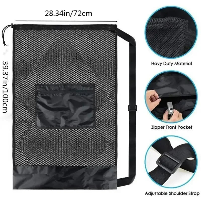 Extra Large Drawstring Mesh Bag, Durable Net Storage Bag, for Toys, Balls & Sports Equipment