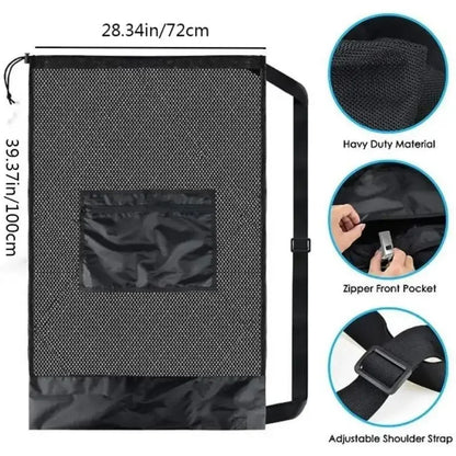Extra Large Drawstring Mesh Bag, Durable Net Storage Bag, for Toys, Balls & Sports Equipment