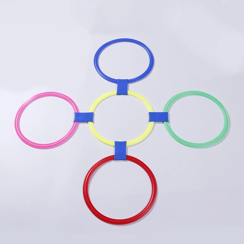 Jump Circle Rings Set, Kids Sensory Play Indoor / Outdoor, Sport Training and Entertainment Toy