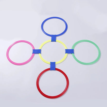 Jump Circle Rings Set, Kids Sensory Play Indoor / Outdoor, Sport Training and Entertainment Toy