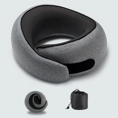 Portable U-shaped Travel Pillow Memory Foam Snail Pillow Travel Neck Support Neck Pillow Adjustable Soft Noon Break Pillows