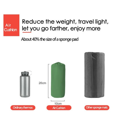 Outdoor inflatable mattress for camping, foot-activated moisture-proof sleeping pad, portable vehicle-mounted inflatable pad