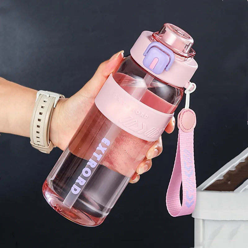 800ml / 1200ml Sports Water Bottle With Straw, BPA Free, Durable, for Gym, Fitness, Outdoor Sports