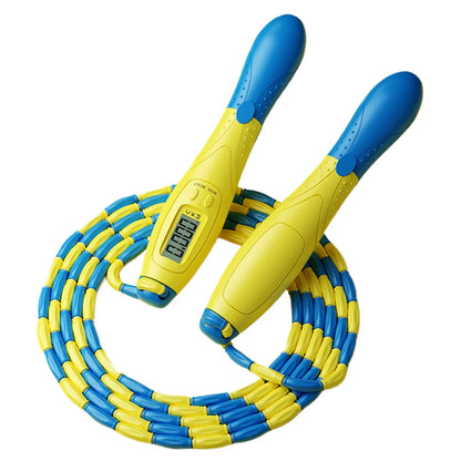 Jump Rope Plastic Segmented, Soft Beaded Skipping Rope, Adjustable Length for Kids & Adults