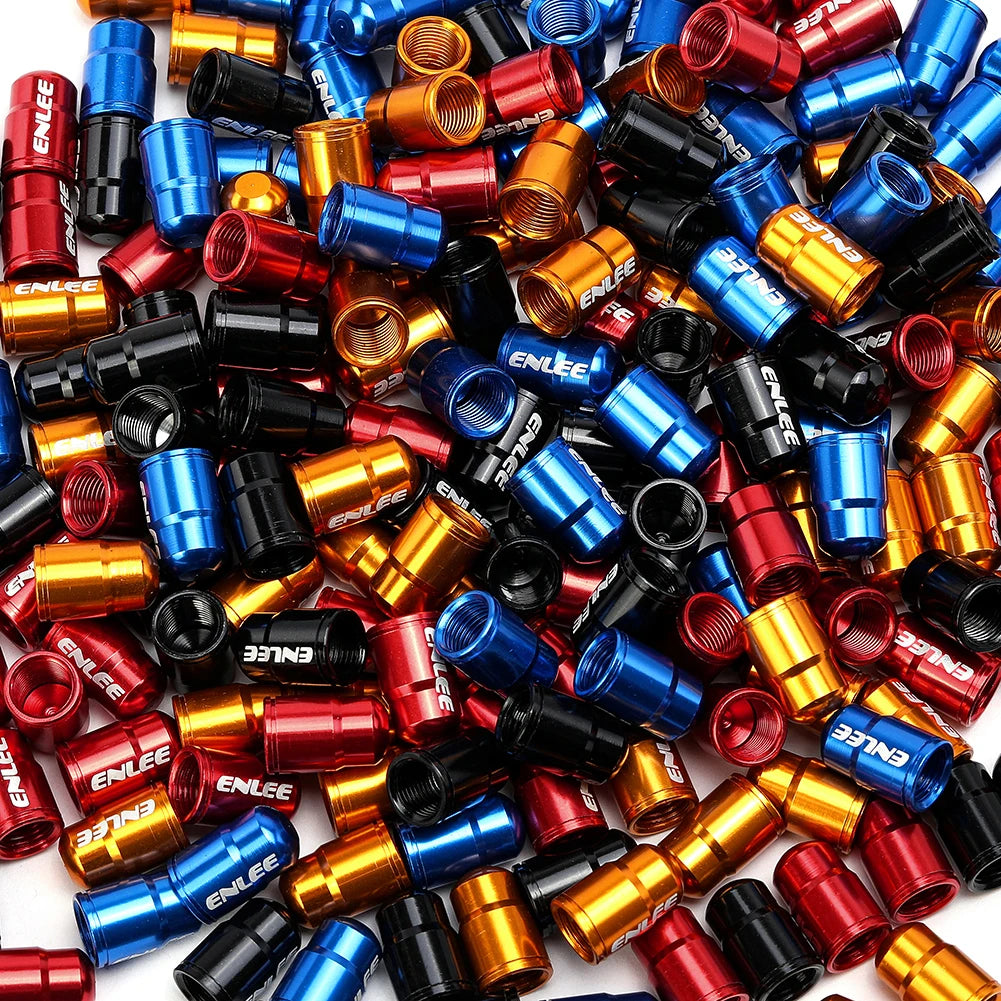 2PCS Aluminum Alloy Bike Valve Caps Bicycle Tire Rim Stem Covers Wheel Valve Covers Dust Decorative Cycling Accessories