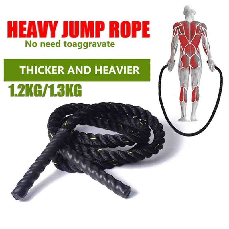 Sports Rope, Heavy Jump Rope, Weighted Battle Power, Improve Strength, Training, Fitness, Gym Equipment