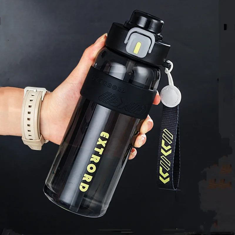 800ml / 1200ml Sports Water Bottle With Straw, BPA Free, Durable, for Gym, Fitness, Outdoor Sports