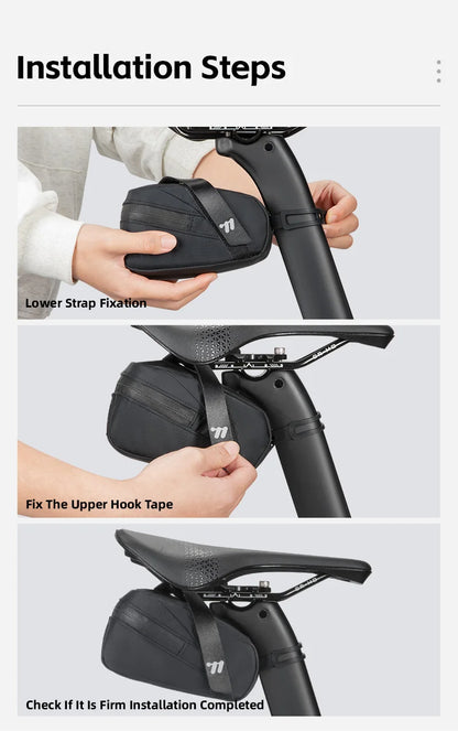 Bicycle Saddle Bag Lightweight Portable Bike Bag 0.8L Multi-Function Storage Pouch Tail Bag Cycling Accessories