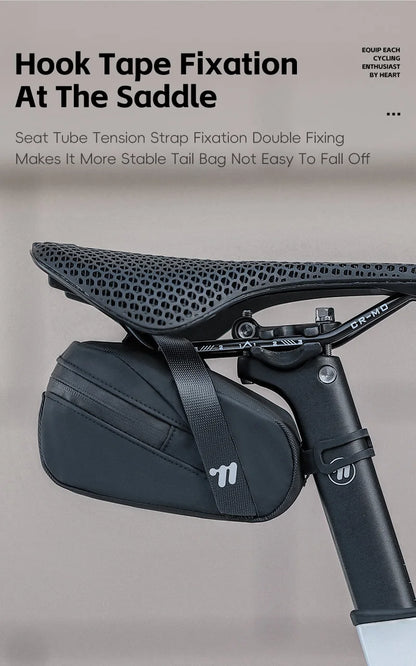 Bicycle Saddle Bag Lightweight Portable Bike Bag 0.8L Multi-Function Storage Pouch Tail Bag Cycling Accessories