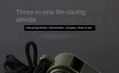 ABS Emergency Survival Whistle with Thermometer and Compass, 3 in 1, High Decibel, Portable, Outdoor