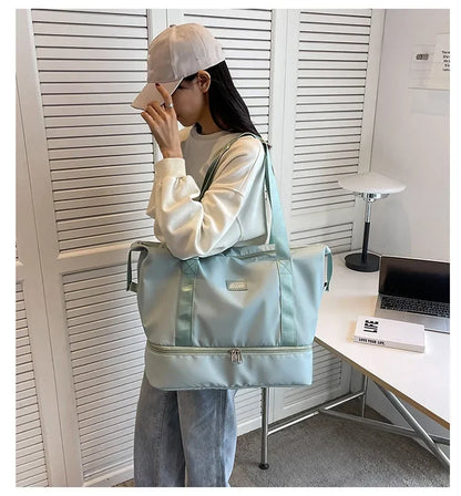 Large Capacity Sport Bag, with Dry / Wet Separation, Shoulder Bag for Fitness, Gym, Outdoor, Travel