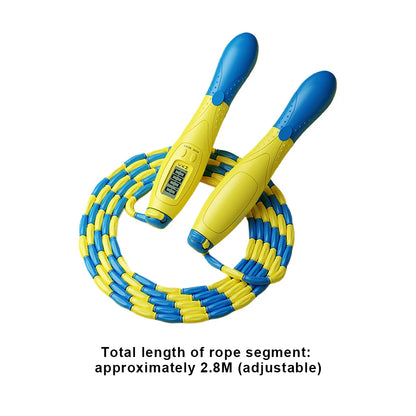 Jump Rope Plastic Segmented, Soft Beaded Skipping Rope, Adjustable Length for Kids & Adults