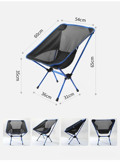 Foldable Outdoor Chair Collapsible Camping Chair Portable Folding for Beach Picnic Seat Folding Chair for Fishing BBQ Hiking