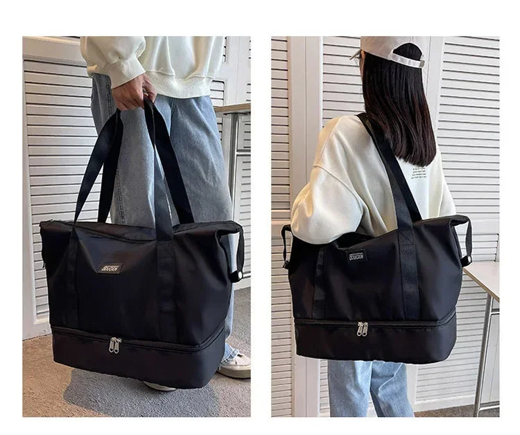 Large Capacity Sport Bag, with Dry / Wet Separation, Shoulder Bag for Fitness, Gym, Outdoor, Travel