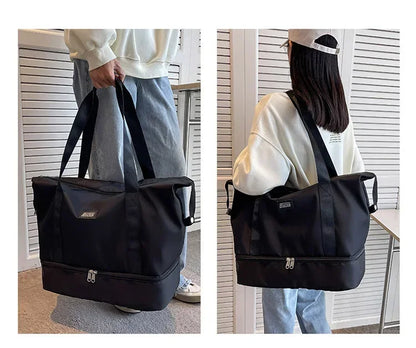 Large Capacity Sport Bag, with Dry / Wet Separation, Shoulder Bag for Fitness, Gym, Outdoor, Travel