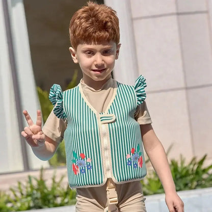 Water Inflatable & Adjustable Vest Anti Rollover, for Kids