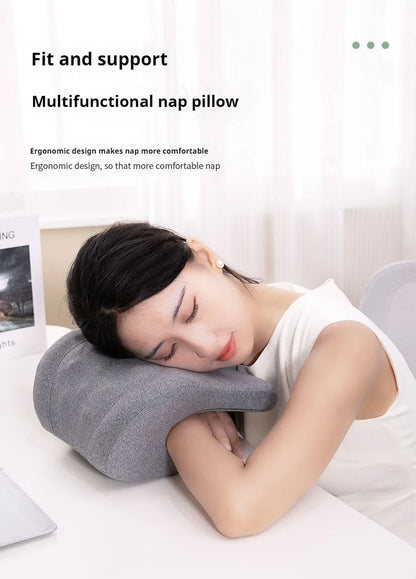 Office Chair Headrest Pillow Head Neck Shoulder Support Cushion Ergonomic Neck Pain Relief Memory Foam Travel Sleeping Pillow