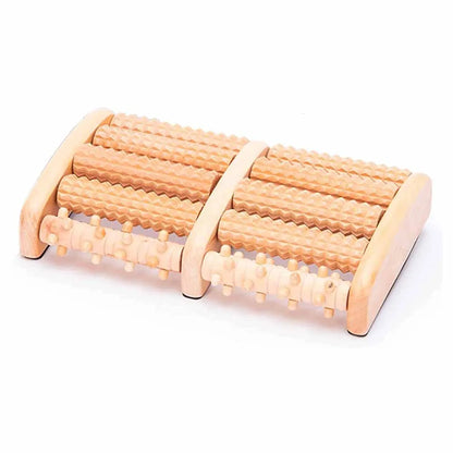 1PCS Wooden Foot Massager Roller - Reflexology Stress Relief, Fitness Health Care Pain Relief, Feet Massage Tool