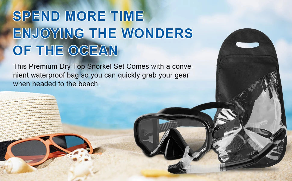 Professional Snorkel Diving Mask, Diving Goggles & Tube Snorkeling Set for Children