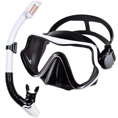 Scuba Diving Mask, Snorkel Set For Adults, Tempered Glass Professional Panoramic Snorkeling Gear, Swimming & Snorkeling Training Set