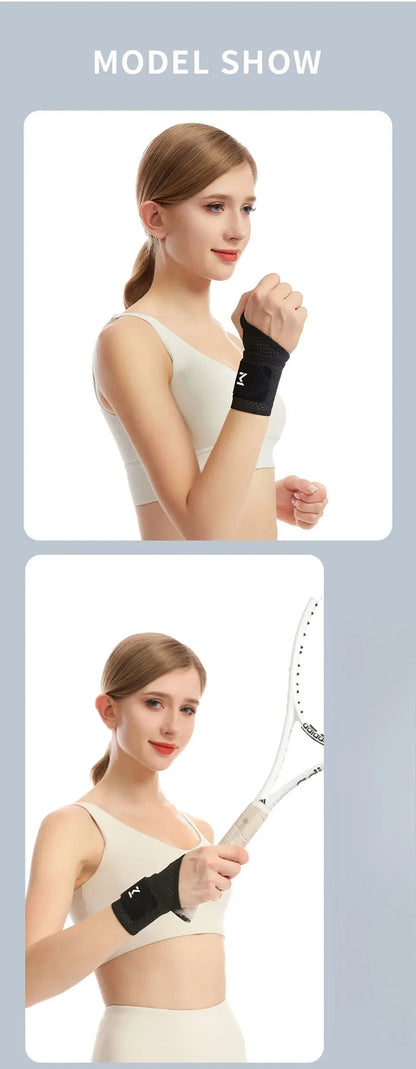 Breathable Wrist Support Brace for Gym / Work - Adjustable Compression Sleeve, Arthritis & Carpal Tunnel Relief