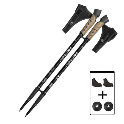 2PCS Trekking Poles, Telescopic Aluminum Alloy Walking Sticks, for Hiking