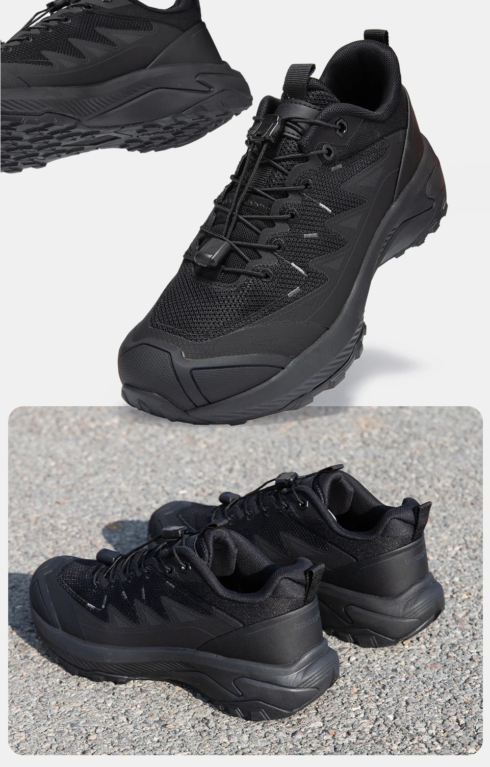 Baasploa Women Hiking Shoes Fashion Comfort Rubber Sole Non-Slip Wear-Resistant Sport Shoes Female Breathable Outdoor Sneakers