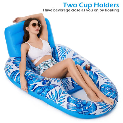 Pool Float Lounger, Floating Chair for Swimming Pool, Lake Lounge Float