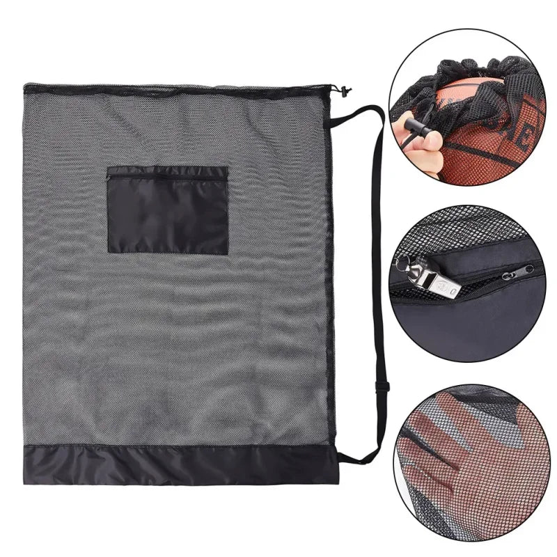 Extra Large Drawstring Mesh Bag, Durable Net Storage Bag, for Toys, Balls & Sports Equipment