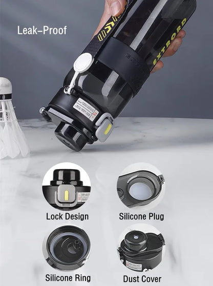 800ml / 1200ml Sports Water Bottle With Straw, BPA Free, Durable, for Gym, Fitness, Outdoor Sports