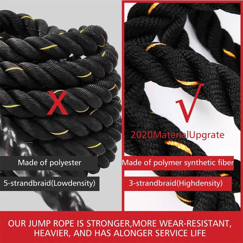 Sports Rope, Heavy Jump Rope, Weighted Battle Power, Improve Strength, Training, Fitness, Gym Equipment